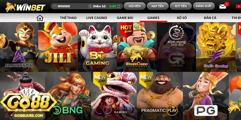 Kho game cá cược Winbet có gì hấp dẫn cược thủ?