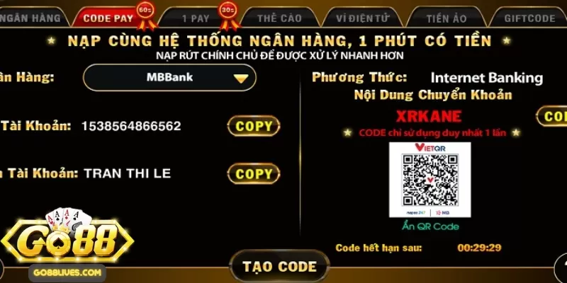 Từng bước nạp tiền đúng chuẩn